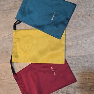 Gucci Red, Gold, Gree Sunglass Pouches!